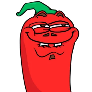 😏 빨간 고추, 만화, 음식, 채소, 고추 telegram sticker