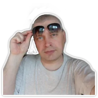 🕶️ hombre, gafas de sol, retrato, pegatina telegram sticker