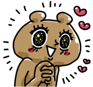 💙 lindo, animal, pegatina, dibujos animados, corazones, oso telegram sticker