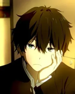 💙 Anime, Chłopak, Portret, Kreskówka, Postać telegram sticker