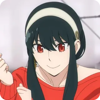 🙂 Yor Forger Spy × Family anime, cartoon, yor forger, spy x family, tv show, animation telegram sticker
