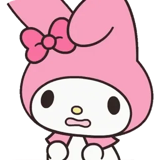 😊 My Melody My Melody, Sanrio, kawaii, lindo, conejo, dibujos animados, pegatina telegram sticker