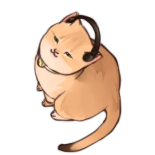 🎧 แมว, หูฟัง, สัตว์, น่ารัก, สัตว์เลี้ยง telegram sticker