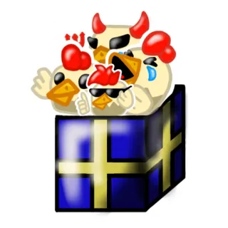 📦 Huhn, Emoji, Lustig, Kiste, Tier telegram sticker