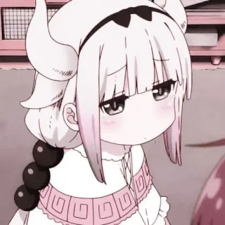 🎀 Kanna Kamui Miss Kobayashi's Dragon Maid Anime, Kanna, Naga, Maid, Imut, Kawaii, Miss Kobayashi's Dragon Maid, Karakter telegram sticker