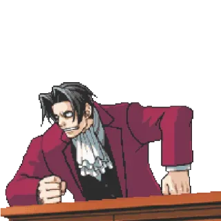 😵 Miles Edgeworth Ace Attorney Miles Edgeworth, Ace Attorney, Anime, Video game, Advogado, Promotor telegram sticker