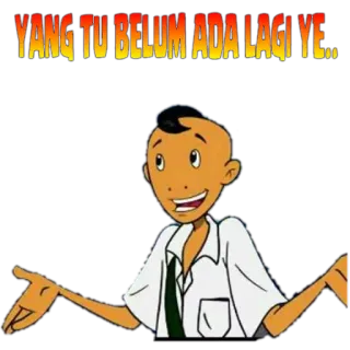 😞 YANG TU BELUM ADA LAGI YE.. Cartoon, Malaiisch, Person, Sticker telegram sticker