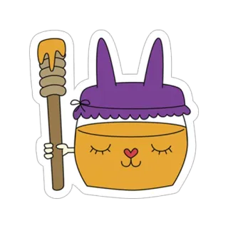 🙂 honey, jar, sweet, food, cute, kawaii whatsapp sticker