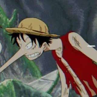 🤌 Monkey D. Luffy One Piece anime, śmieszne, luffy, one piece, postać whatsapp sticker