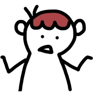 🤷 만화, 캐릭터, 스티커, 일러스트, 사람 telegram sticker