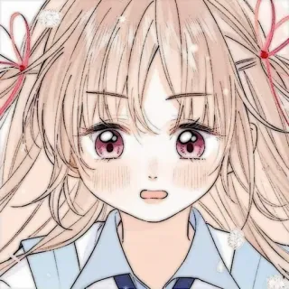 🍓 애니메이션, 만화, 소녀, 귀여운, 만화 telegram sticker