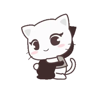 🫂 gato, lindo, kawaii, animal, pegatina whatsapp sticker