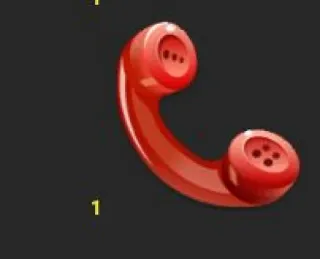 😮‍💨 téléphone, combiné, rouge, communication, téléphone whatsapp sticker