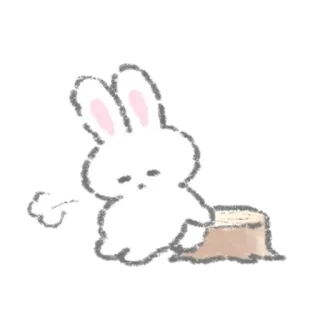 🤧 กระต่าย, น่ารัก, สัตว์, ภาพประกอบ, สติกเกอร์ telegram sticker