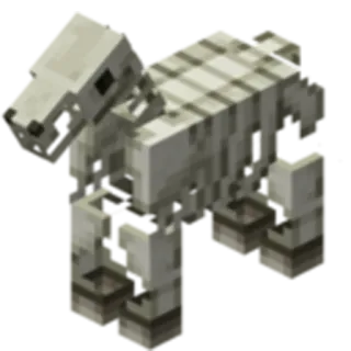 🐴 Minecraft cheval squelette, Minecraft, mort-vivant, cheval, jeu vidéo, mobs whatsapp sticker