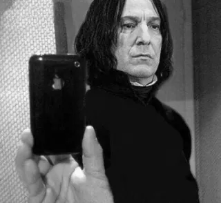📱 Severus Snape Harry Potter severus snape, alan rickman, harry potter, selfie, phù thủy, bậc thầy độc dược, giáo sư telegram sticker
