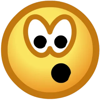 😮 Emoji, Surpris, Jaune, Visage telegram sticker
