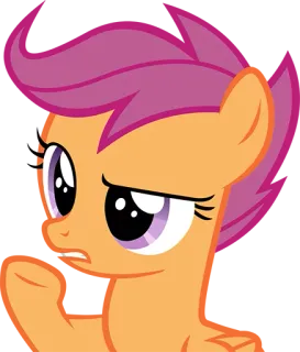 🤔 Scootaloo My Little Pony Cartoon, Pony, Tier, Freundschaft, Pferd whatsapp sticker