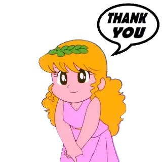 😁 THANK YOU gracias, chica, anime, dibujos animados, expresión, amabilidad, gratitud telegram sticker