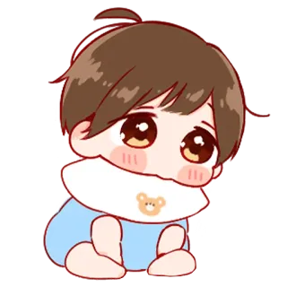 💞 bebé, lindo, dibujos animados, niño, infante whatsapp sticker
