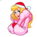 🥶 woman, winter, christmas, coat, cartoon telegram sticker