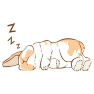 😴 ZZZ kelinci, bunny, tidur, binatang, imut, zzz whatsapp sticker