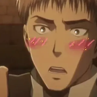 💖 Jean Kirstein Attack on Titan Jean, Attack on Titan, Anime, Manga, Erröten telegram sticker