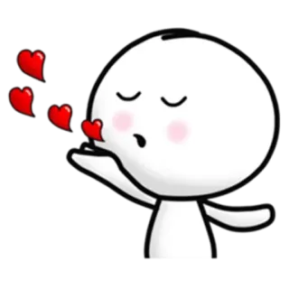 😘 love, cartoon, heart, kiss whatsapp sticker