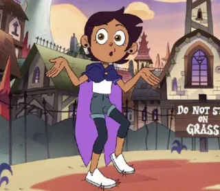 🔮 Luz Noceda The Owl House DO NOT STEP ON GRASS Dessin animé, Personnage, Série TV, Disney, Luz, Luz à Osville, Sorcière telegram sticker
