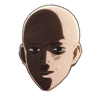 😳 Saitama One-Punch Man Saitama, One-Punch Man, anime, hero, bald telegram sticker