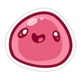 😀 slime, pink, cartoon, cute, blob telegram sticker