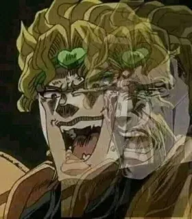 😭 Dio Brando JoJo's Bizarre Adventure Anime, Manga, Bösewicht, Meme, Jojo, Dio Brando telegram sticker