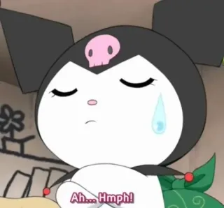 😠 Kuromi Ah... Hmph! Desenho animado, Personagem, Kuromi, Anime whatsapp sticker