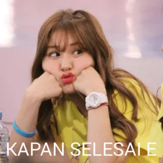 😞 KAPAN SELESAI Mème, Drôle, Somi, Expression, Coréen, Indonésien, Kpop telegram sticker