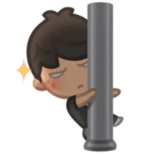 😏 personage, cartoon, animatie, paal telegram sticker