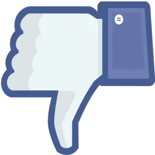 👎 thumbs down, dislike, negative, no, rejection, social media telegram sticker