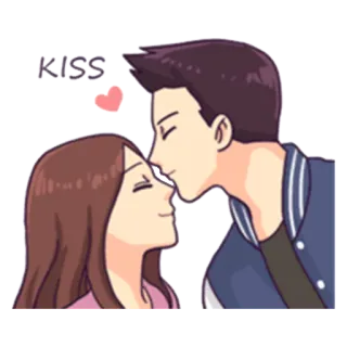 😘 KISS amore, bacio, coppia, affetto, romance telegram sticker