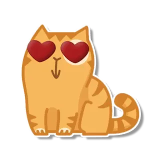 😍 gato, animal, corazón, amor, lindo telegram sticker