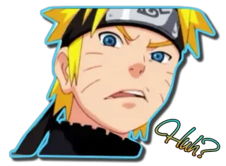 😒 Naruto Huh? 애니메이션, 만화, 질문, 놀람, 혼란스러움 telegram sticker
