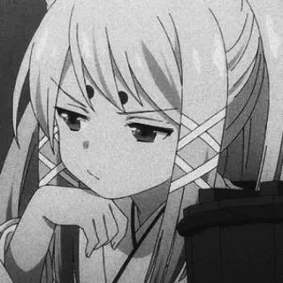 🎱 Anime, Chica, Triste, Manga, Japonés, Lindo, Personaje telegram sticker