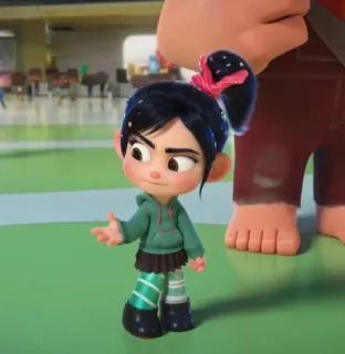 🦋 Vanellope von Schweetz Wreck-It Ralph Vanellope, Wreck-It Ralph, Disney, cartoon, animation, character whatsapp sticker