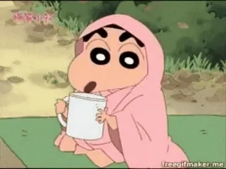 🧃 Shin-chan Crayon Shin-chan Anime, Boire, Dessin animé, Personnage, Animation whatsapp sticker