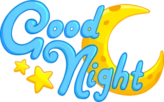 ✨ Good Night good night, moon, stars, sleep, night telegram sticker