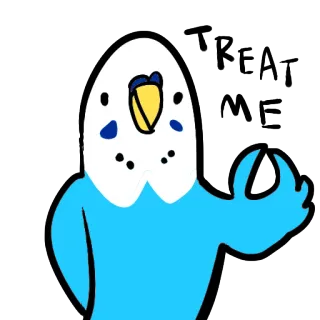 👌 TREAT ME parkit, parkit, burung, lucu, camilan, memohon, hewan, hewan peliharaan telegram sticker