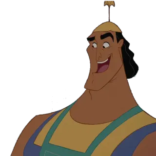 😄 Kronk The Emperor's New Groove Kronk, Disney, A Nova Onda do Imperador, Desenho animado, Personagem, Engraçado telegram sticker