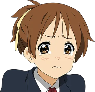 😢 anime, sad, crying, schoolgirl telegram sticker