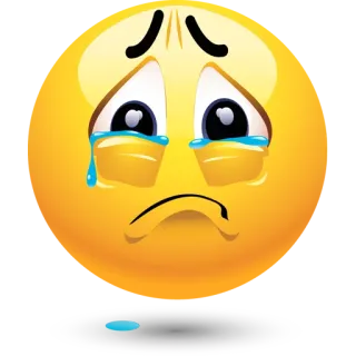 😢 伤心, 表情符号, 哭, 眼泪, 表情, 情绪, 难过 telegram sticker