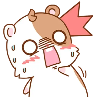 😱 criceto, carino, scioccato, sorpresa, animale, cartone animato telegram sticker