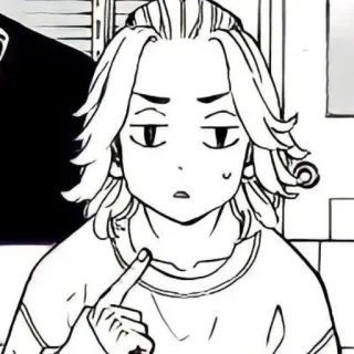 🤨 anime, manga, character, drawing whatsapp sticker