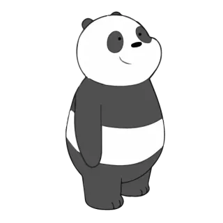 🏖 Panda We Bare Bears Panda, Beruang, Kartun, Lucu, We Bare Bears whatsapp sticker